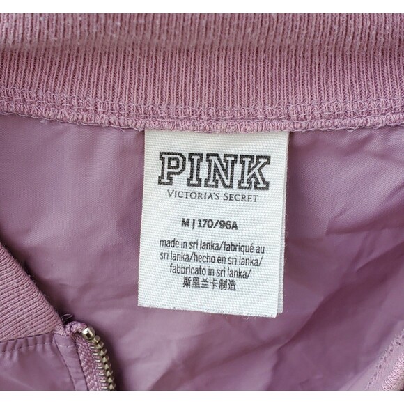 Victoria's Secret Pink Women’s Rose Pink Bomber Anorak Jacket Size M - Picture 3 of 3